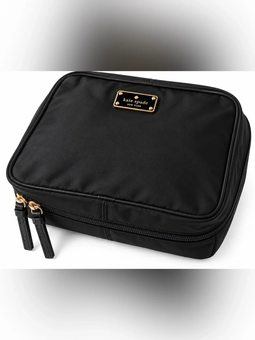 kate spade Black Travel Organizer Cosmetic Bag